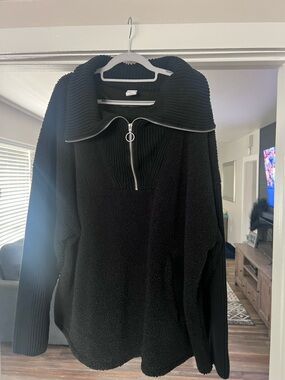 Livi Lane Bryant Black Half-Zip Funnel Neck Sweater 26/28